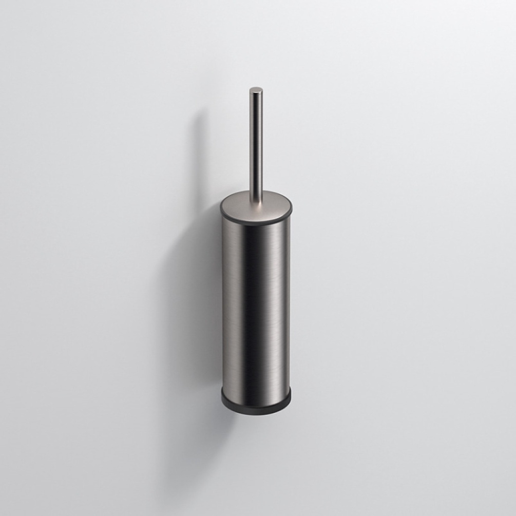 Close up product image of the Origins Living Tecno Project Brushed Nickel Metal Toilet Brush